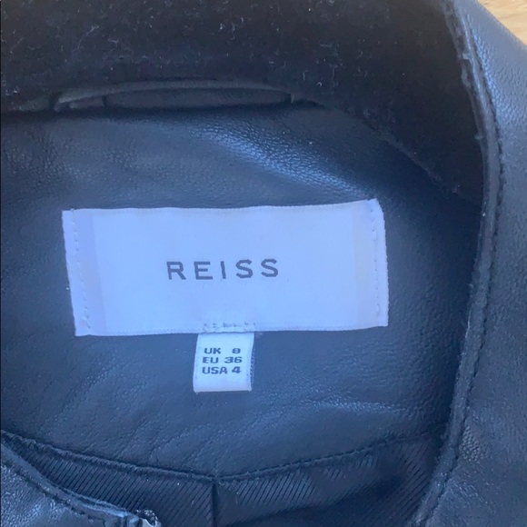 Reiss lamb leather moto jacket size US 4 - Picture 2 of 4